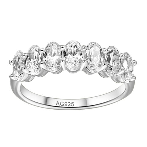 7-Diamond Row Ring For Women Jewelry