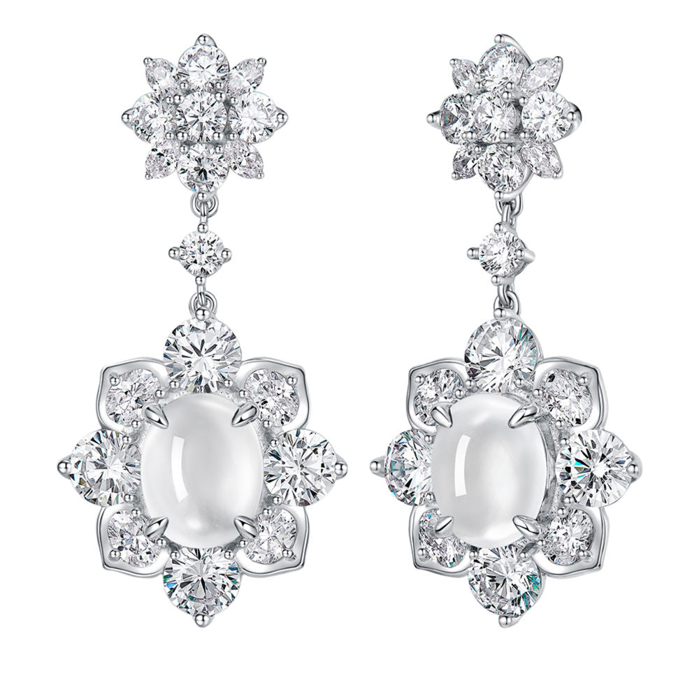 Jade Diamond Earrings For Women Jewelry