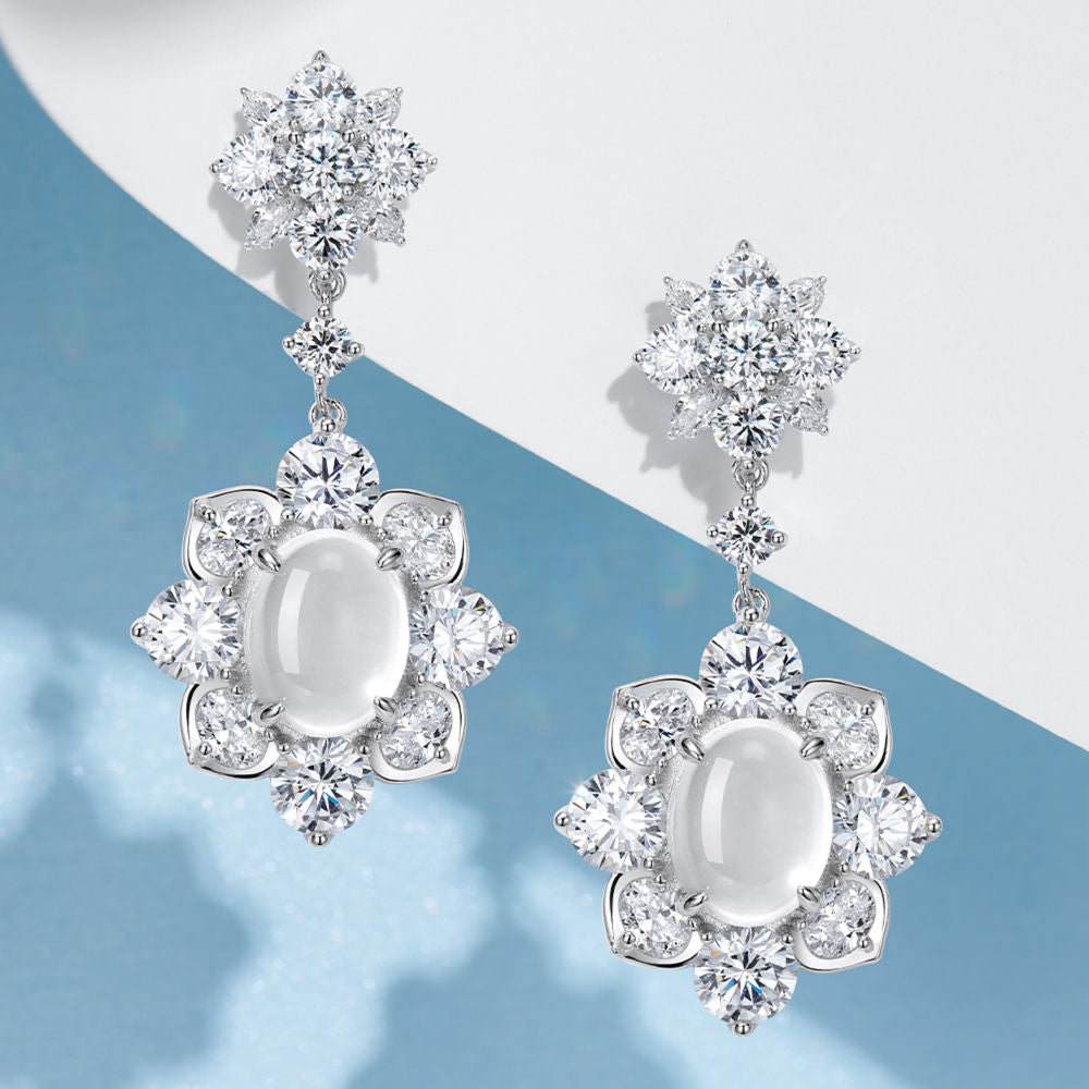 Jade Diamond Earrings For Women Jewelry