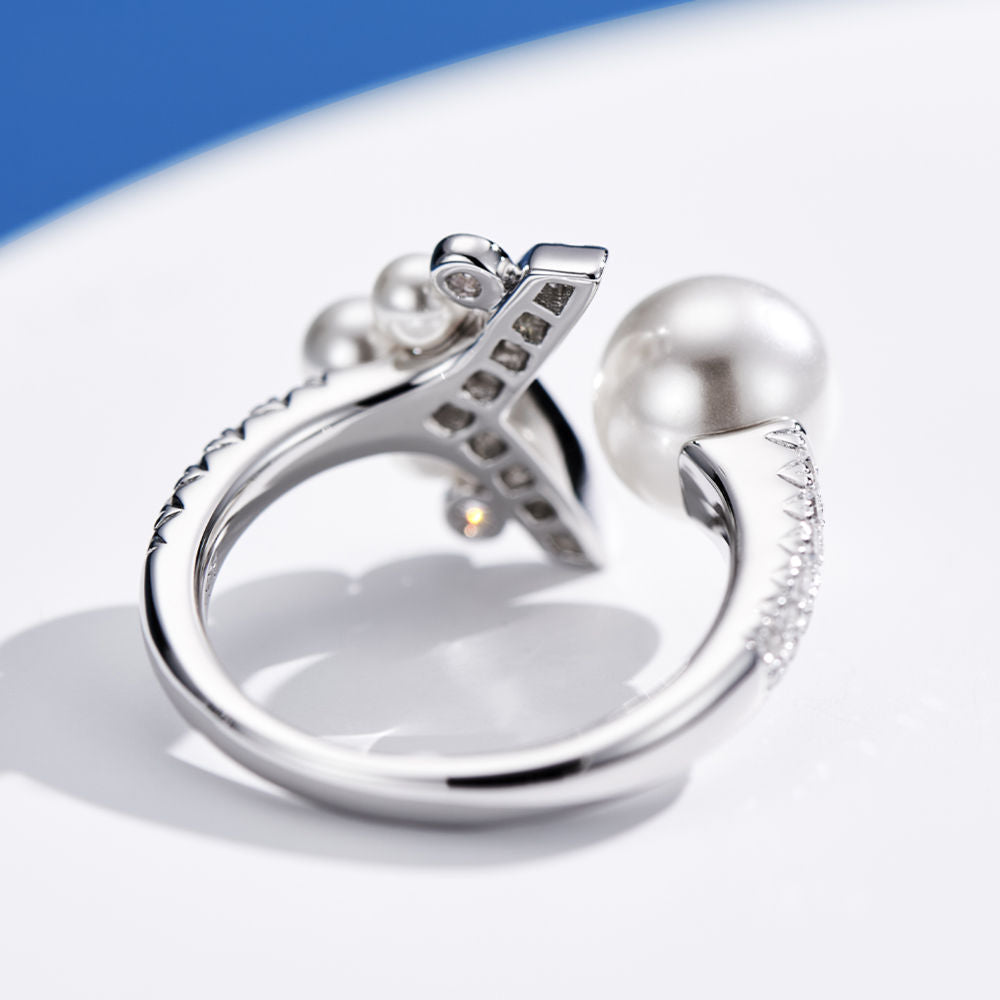 Josephine Pearl Split Ring For Women Jewelry