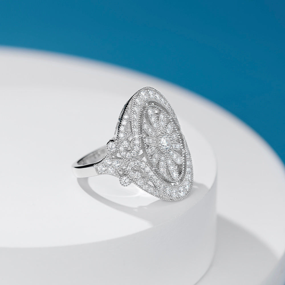 Full Diamond Daisy Ring For Women Jewelry