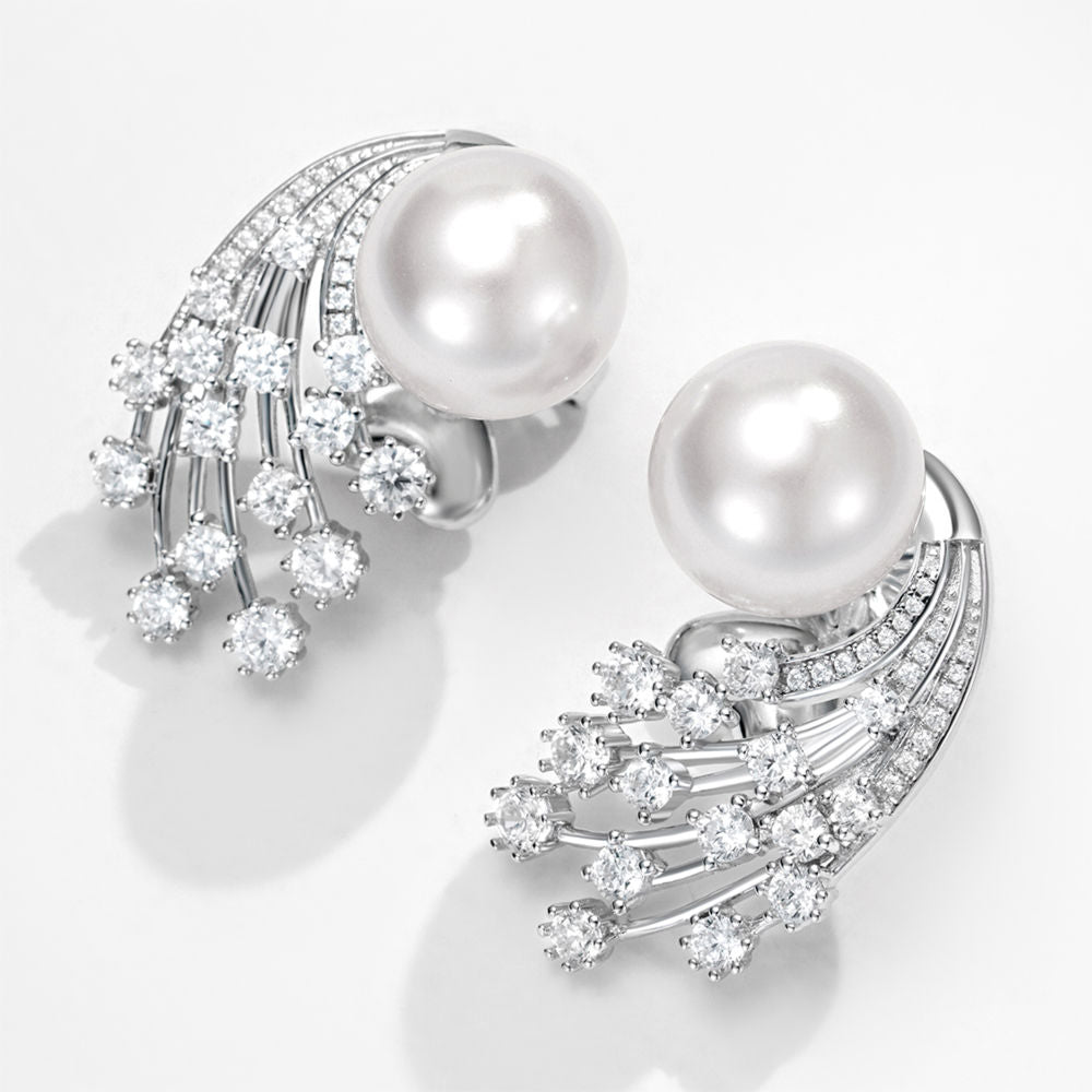 Pearl Shooting Star Earrings For Women Jewelry