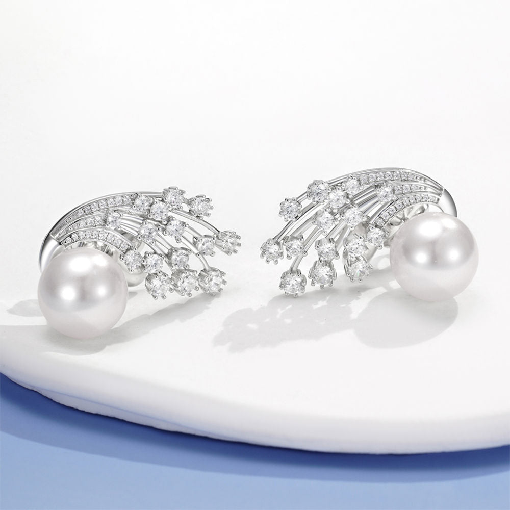 Pearl Shooting Star Earrings For Women Jewelry