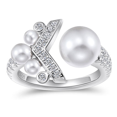 Josephine Pearl Split Ring For Women Jewelry