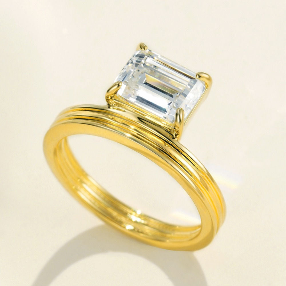 Emerald Cut Diamond Ring For Women Jewelry