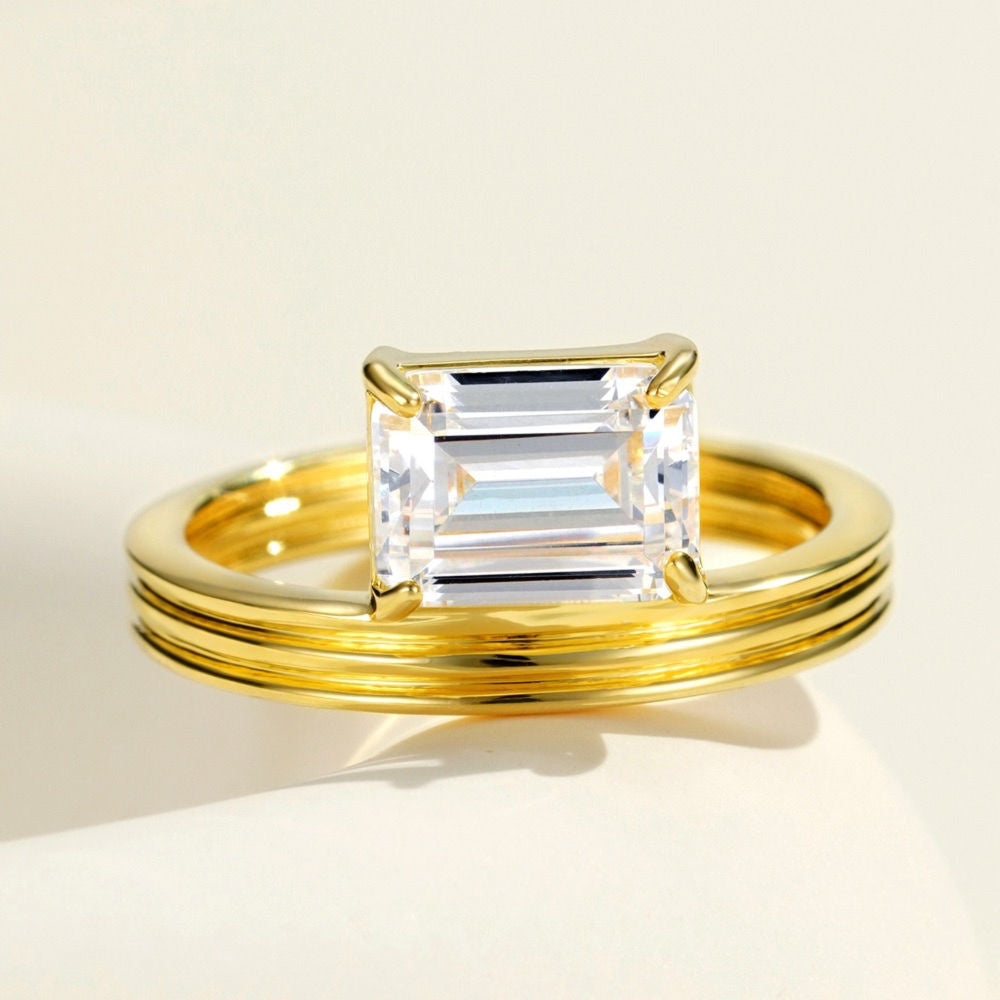 Emerald Cut Diamond Ring For Women Jewelry