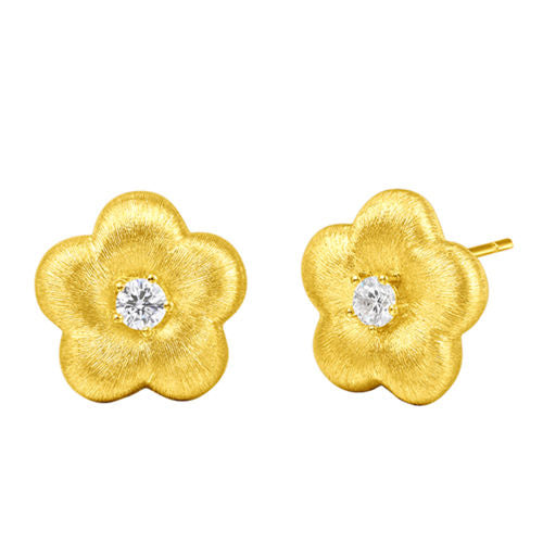Plum Blossom Diamond Earrings For Women Jewelry