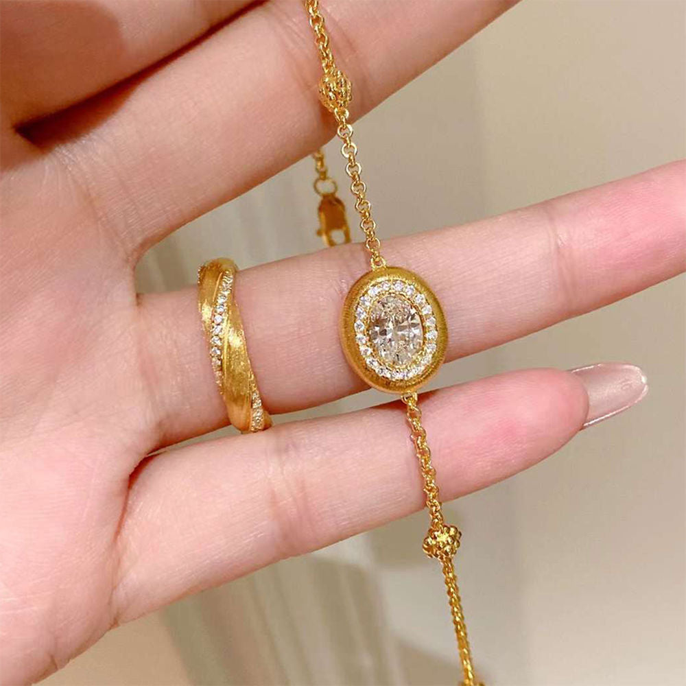 Vintage egg-shaped Diamond Bracelet For Women Jewelry
