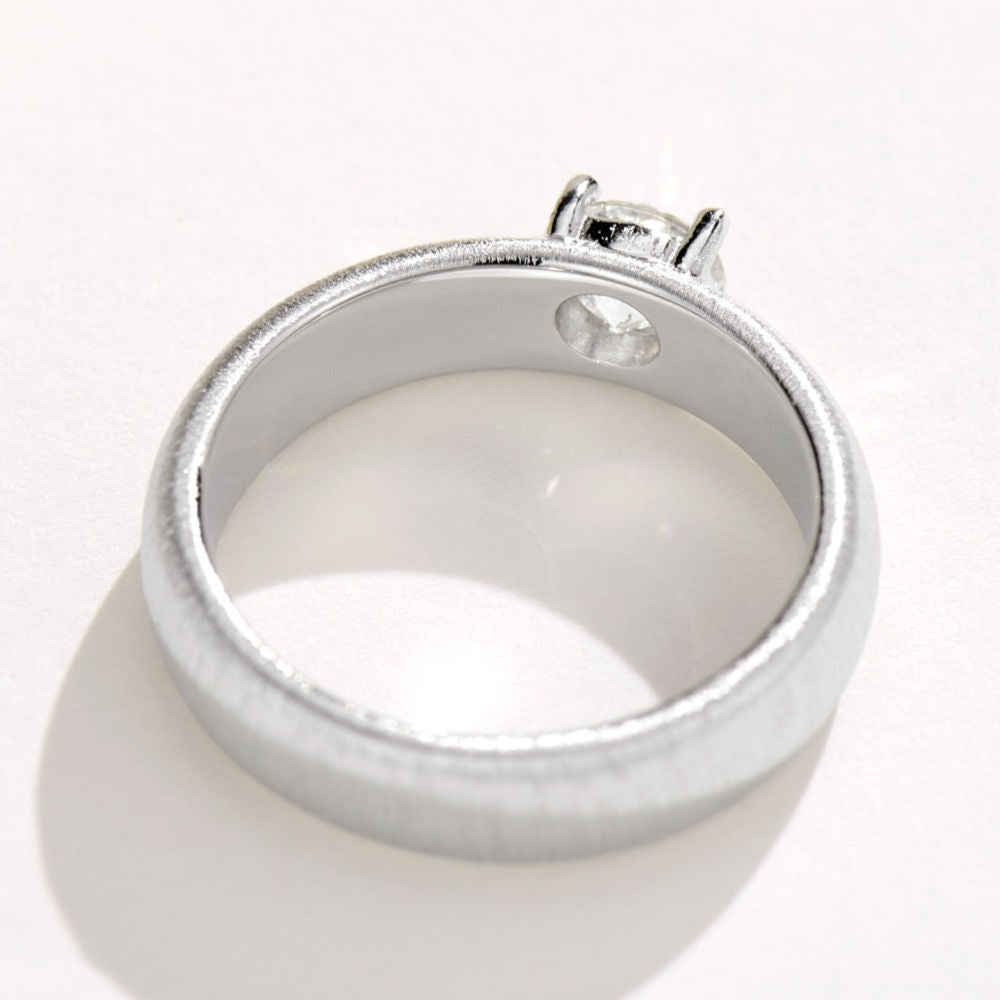 Carved And Brushed Ring For Women Jewelry