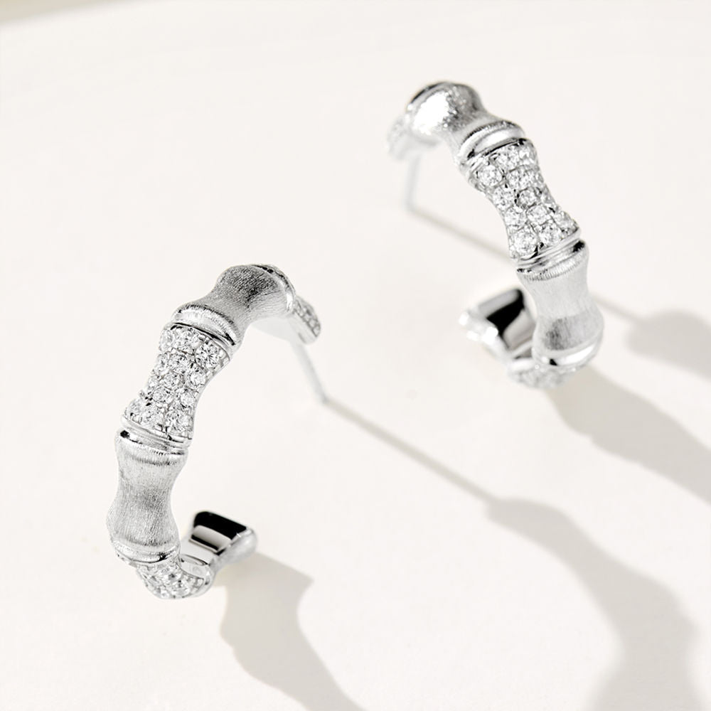 Bamboo Stud Earrings For Women Jewelry