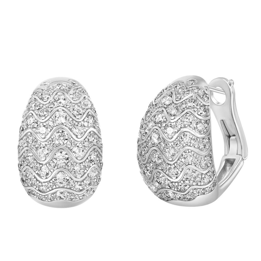 Pre-loved wavy stud earrings For Women Jewelry