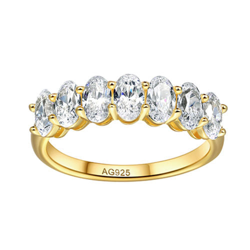 7-Diamond Row Ring For Women Jewelry