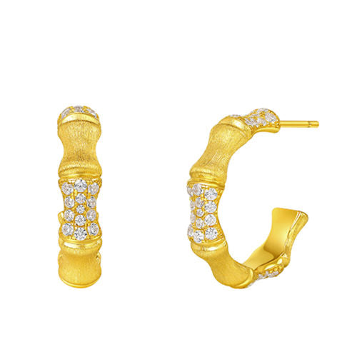 Bamboo Stud Earrings For Women Jewelry
