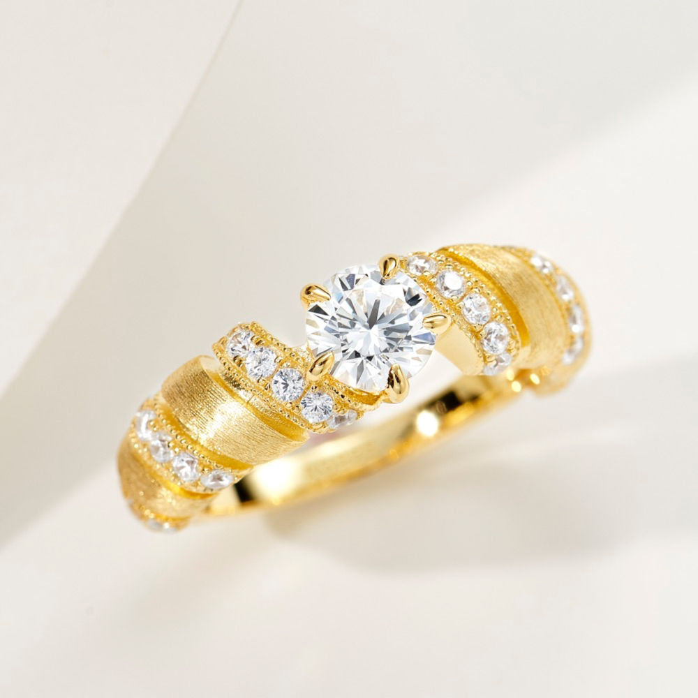 Croissant Diamond Ring For Women Jewelry