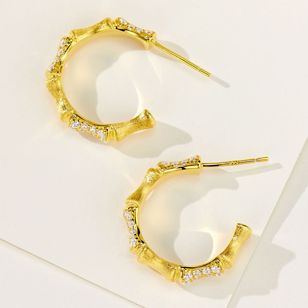 Bamboo Stud Earrings For Women Jewelry
