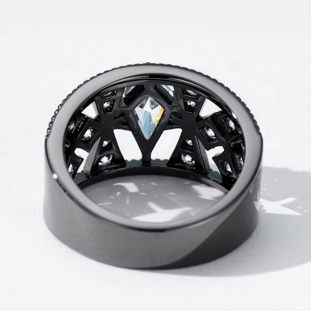 Black Lace Sword Ring For Women Jewelry