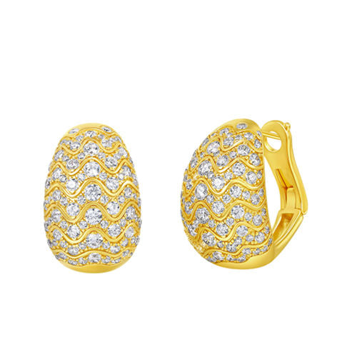 Pre-loved wavy stud earrings For Women Jewelry
