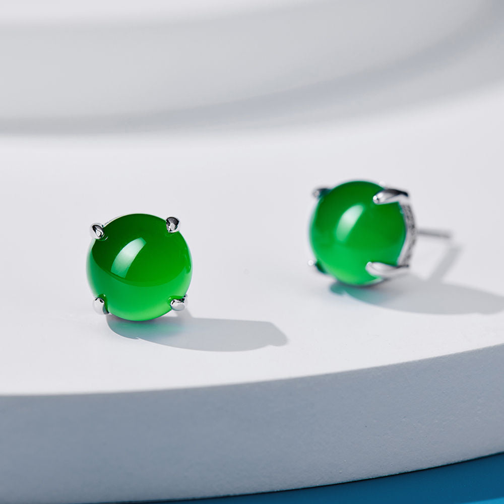 Chrysoprase Diamond Earrings For Women Jewelry