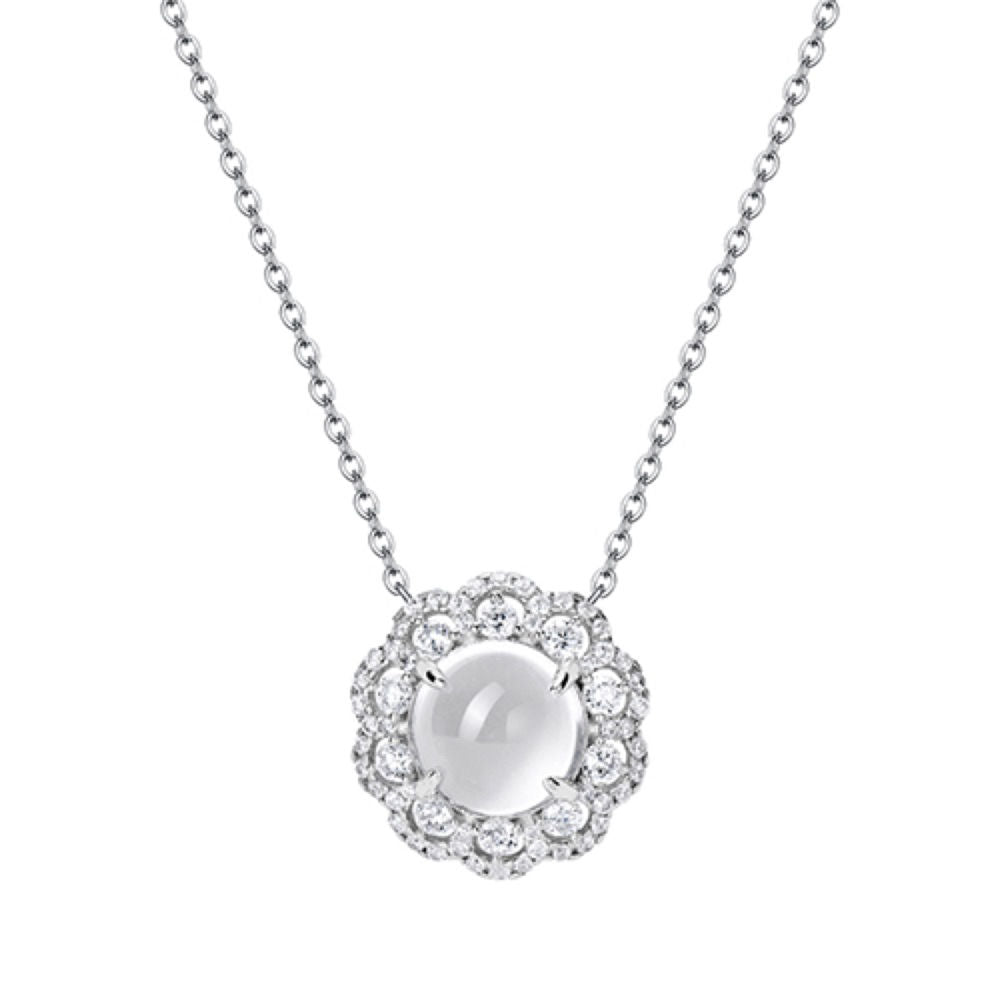 Flower Chalcedony Necklace For Women Jewelry