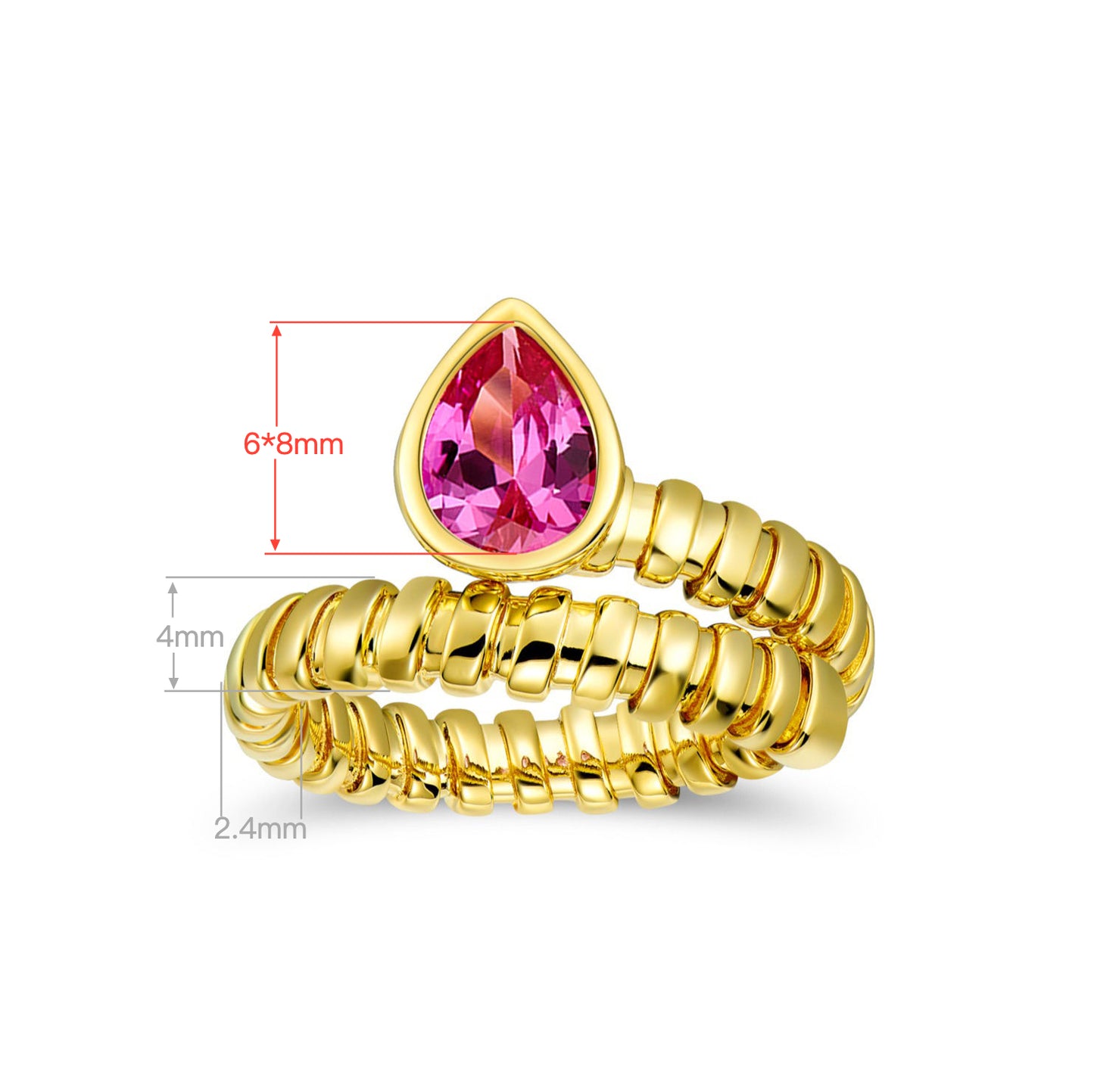 Wrapped Spring Snake Ring For Women Jewelry