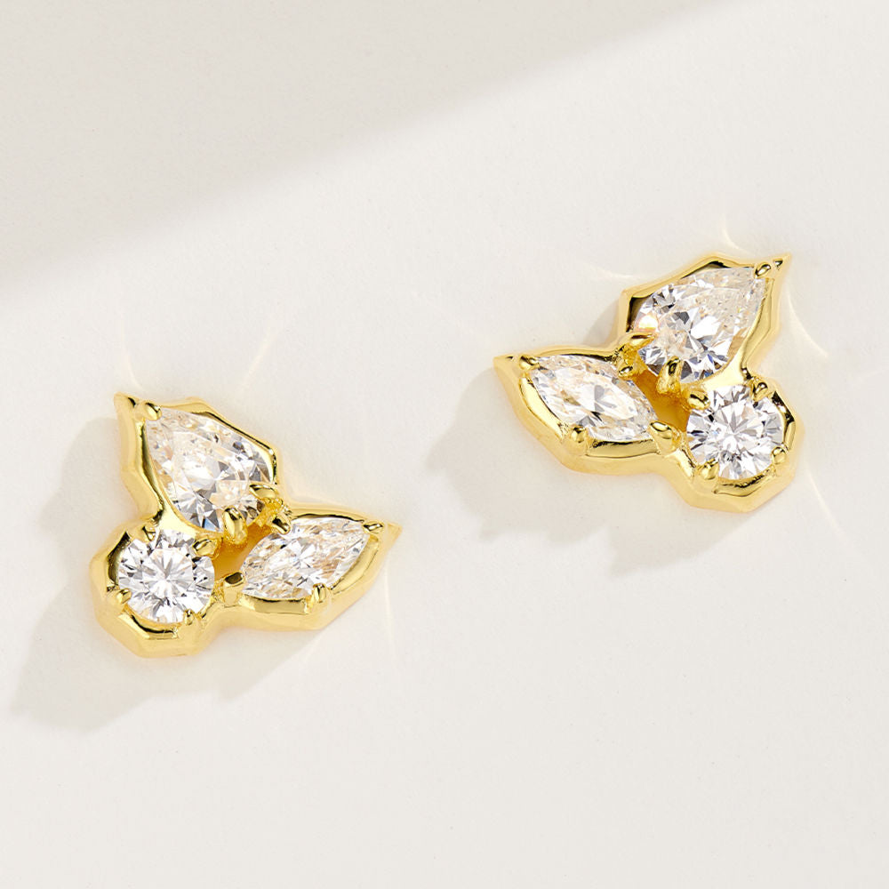 Leaf Diamond Earrings For Women Jewelry