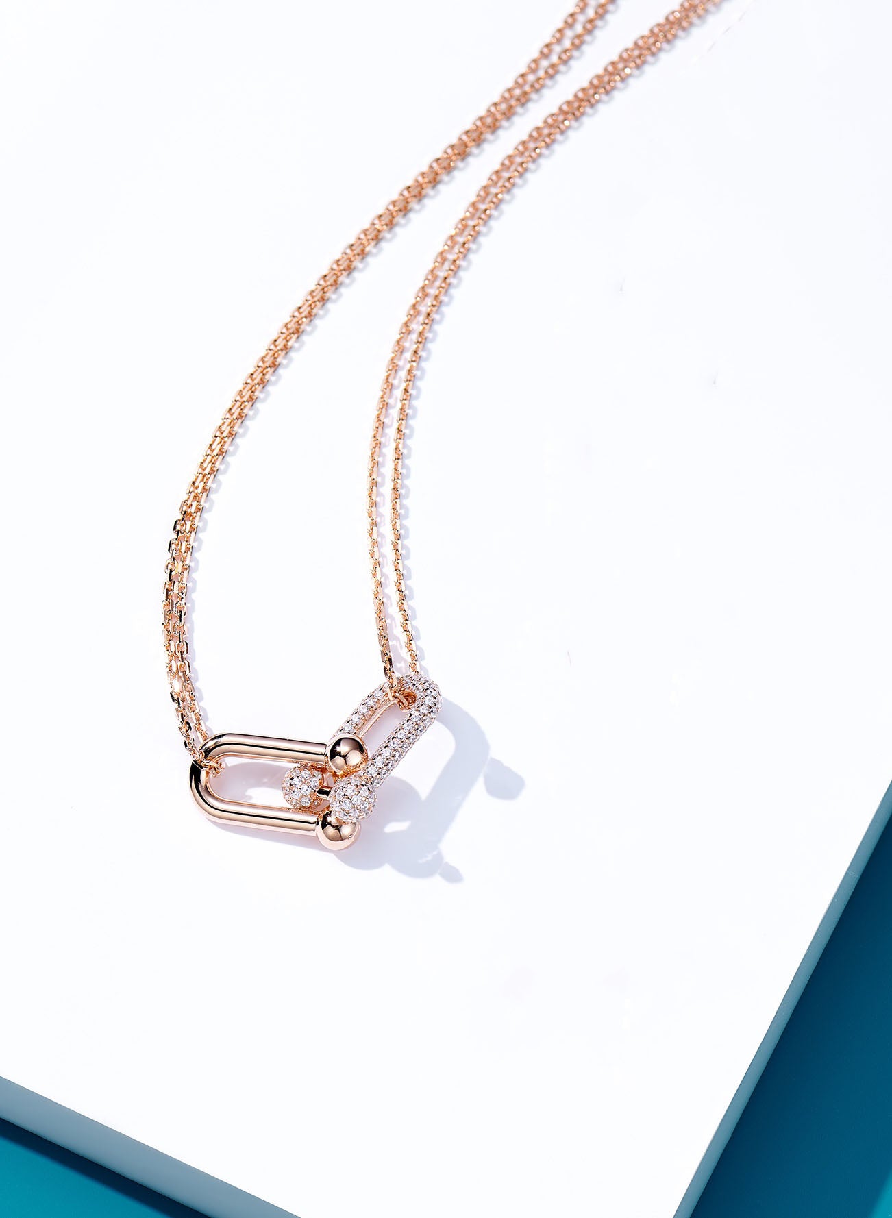 Double Link Diamond Necklace For Women Jewelry