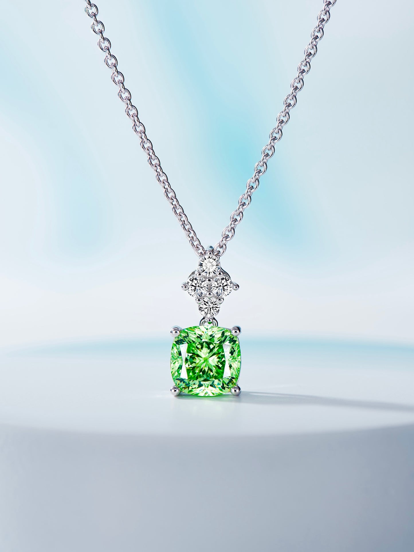 Green diamond necklace For Women Jewelry