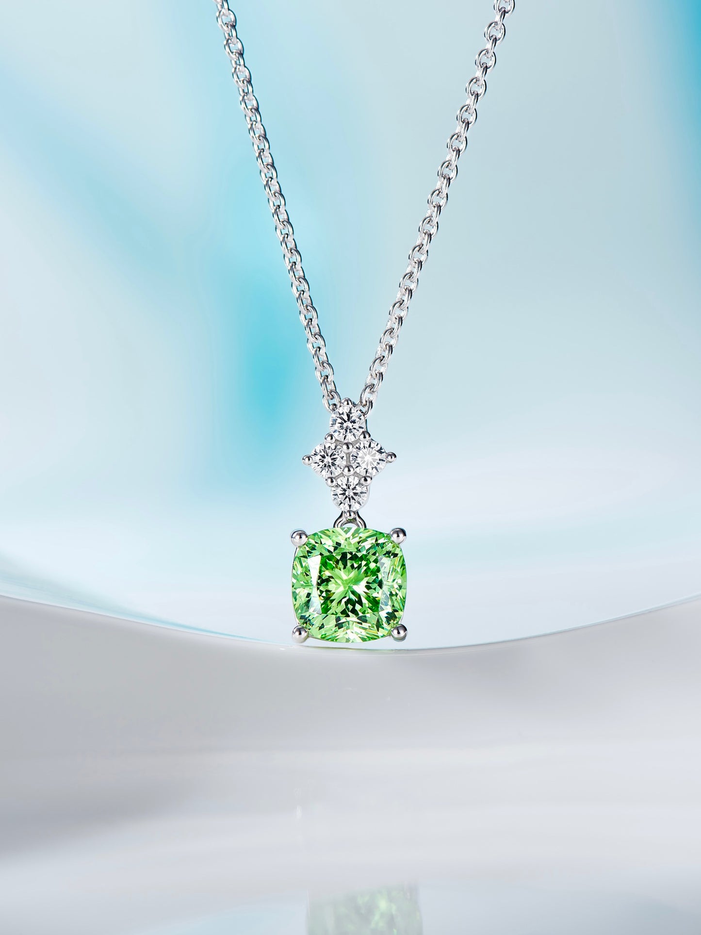Green diamond necklace For Women Jewelry