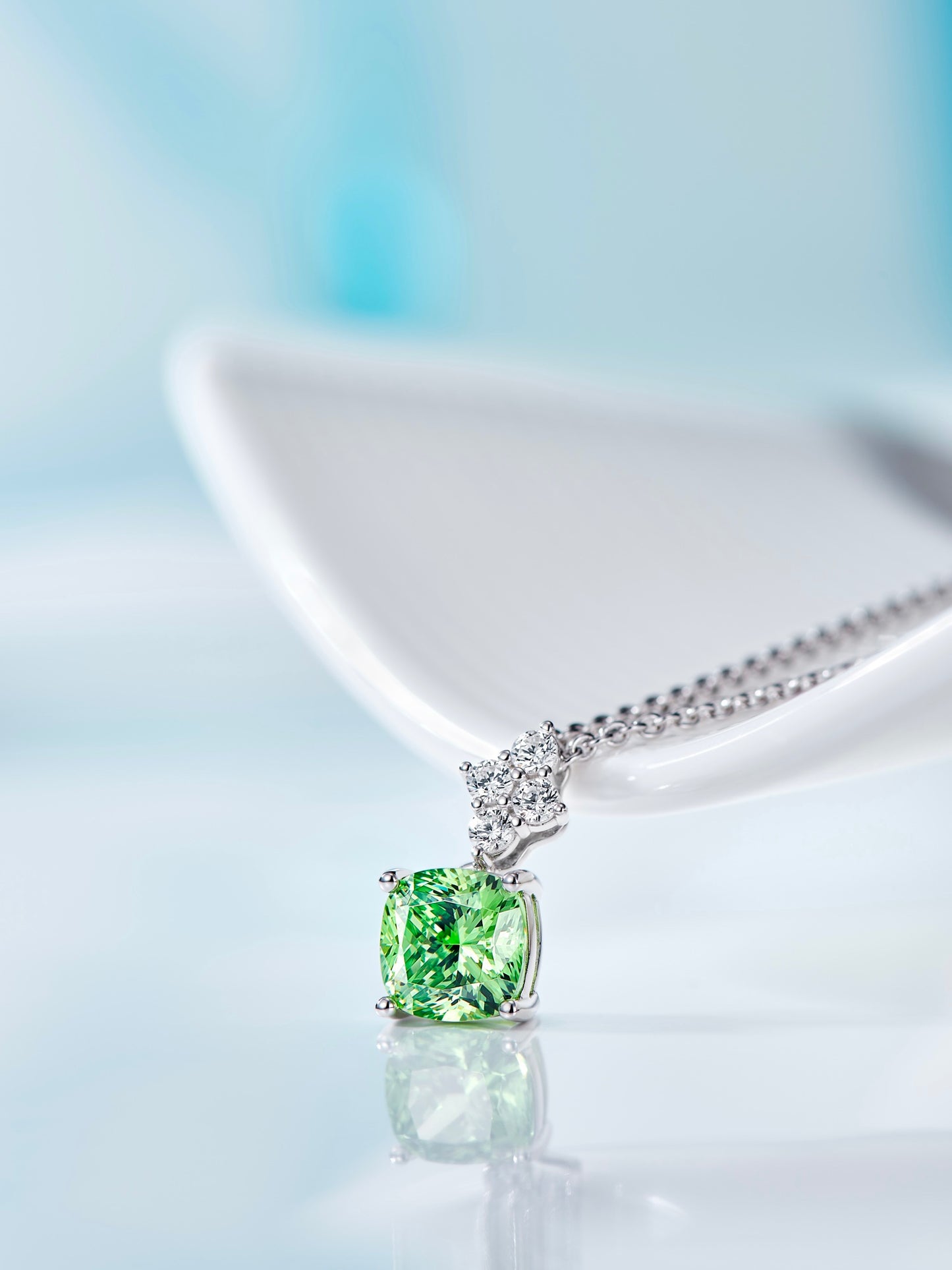 Green diamond necklace For Women Jewelry
