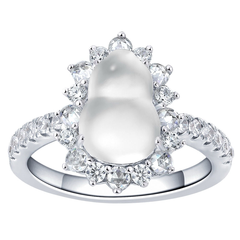 Chalcedony Gourd Ring For Women Jewelry