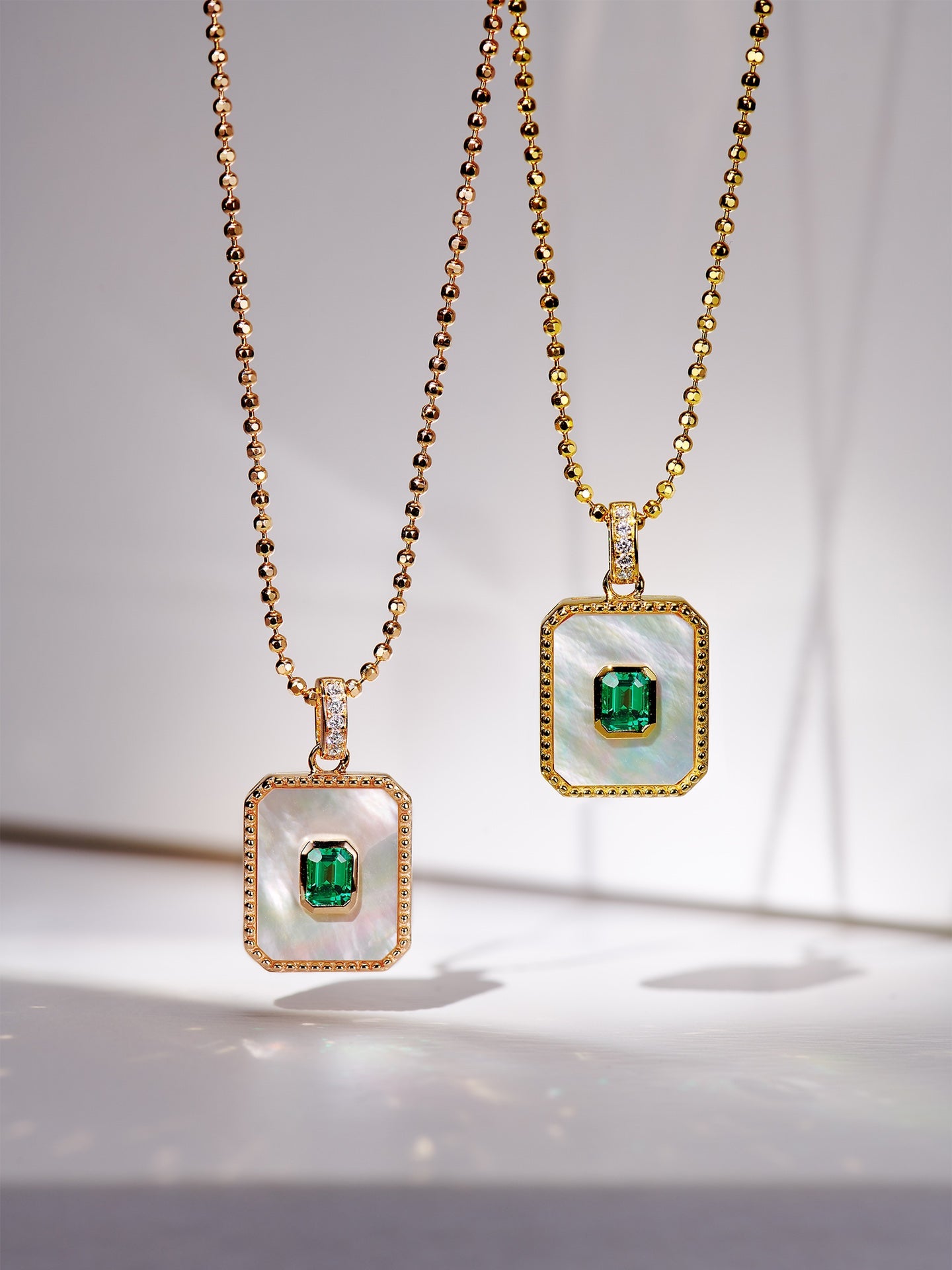 Emerald Diamond Necklace For Women Jewelry
