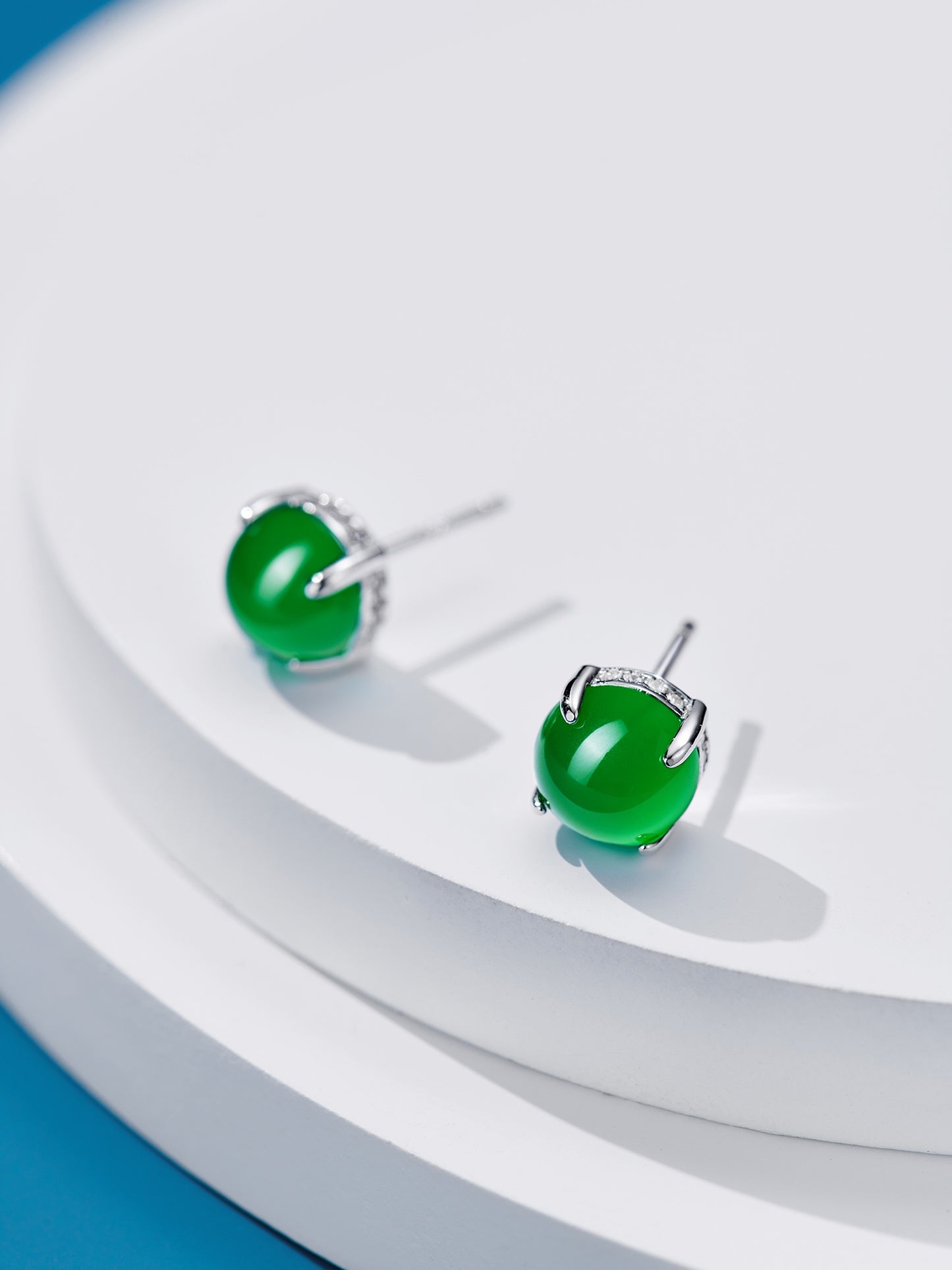 Chrysoprase Diamond Earrings For Women Jewelry