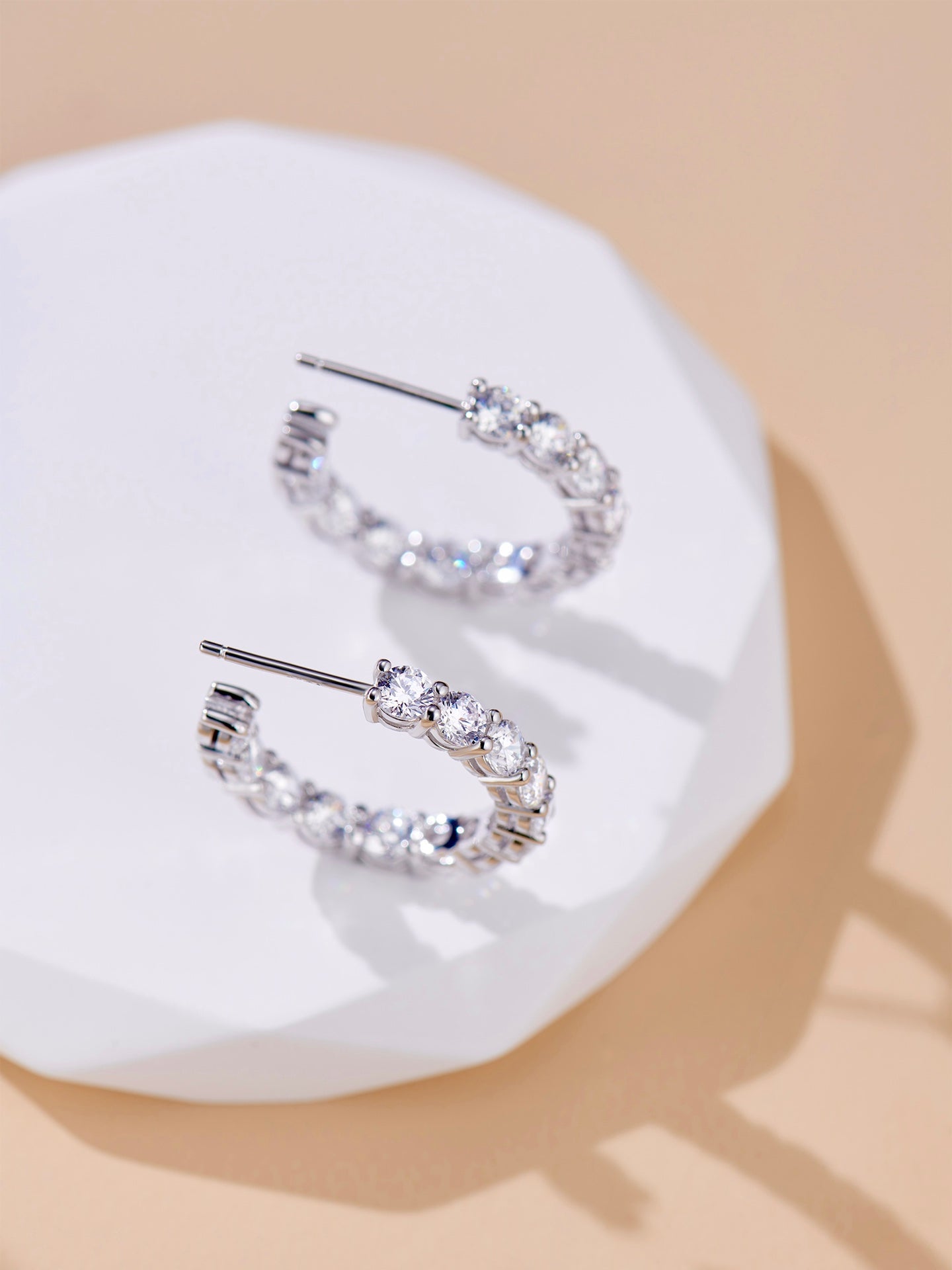 Round Diamond Earrings For Women Jewelry