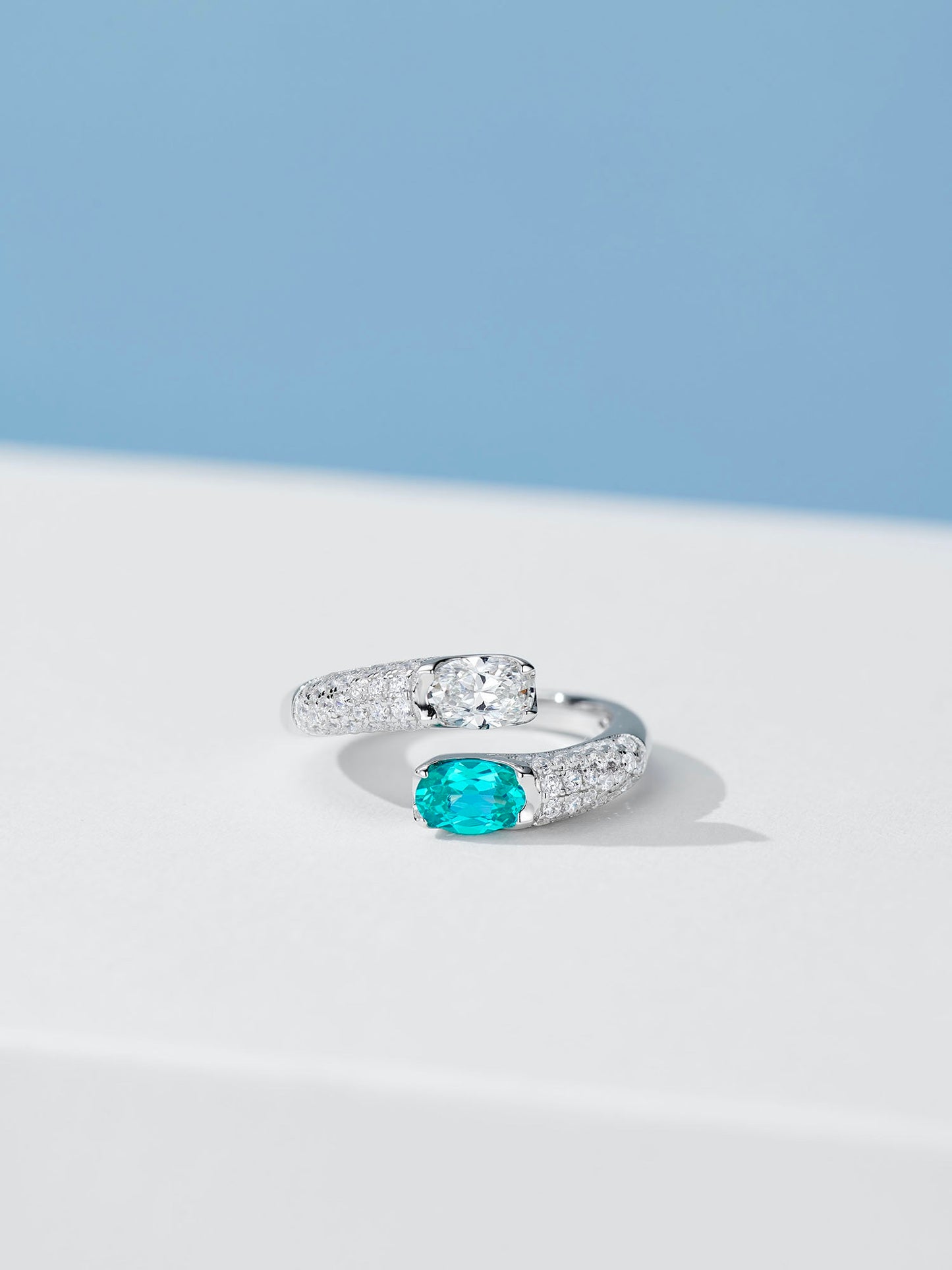 Paraiba Diamond Ring For Women Jewelry