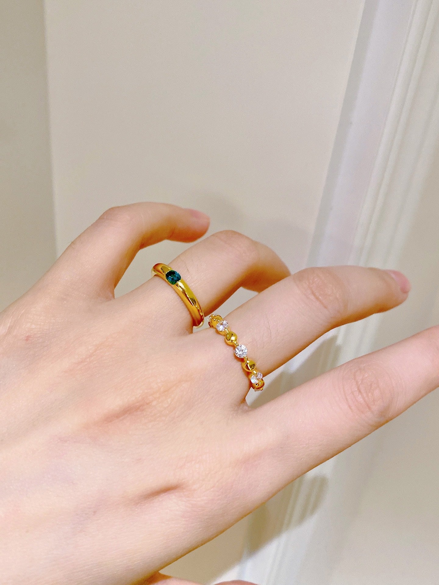 Beads Diamonds Ring For Women Jewelry