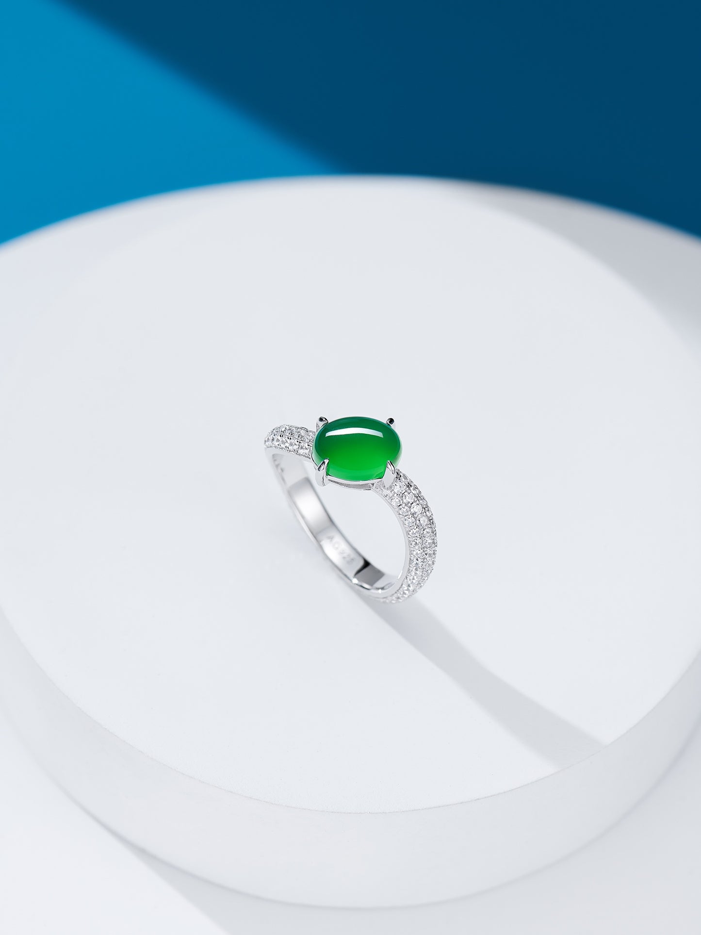 Wave Chrysoprase Ring For Women Jewelry
