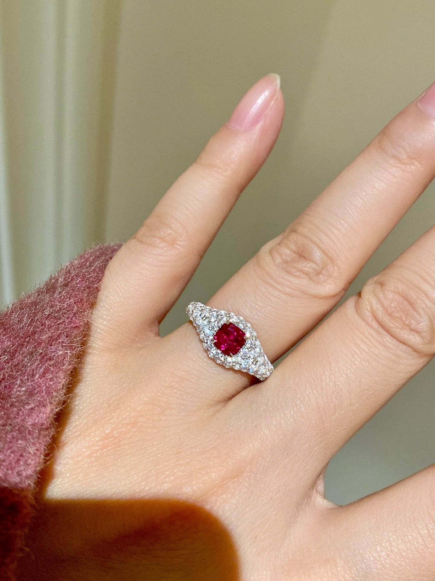 Gemstone Stamp Ring For Women Jewelry