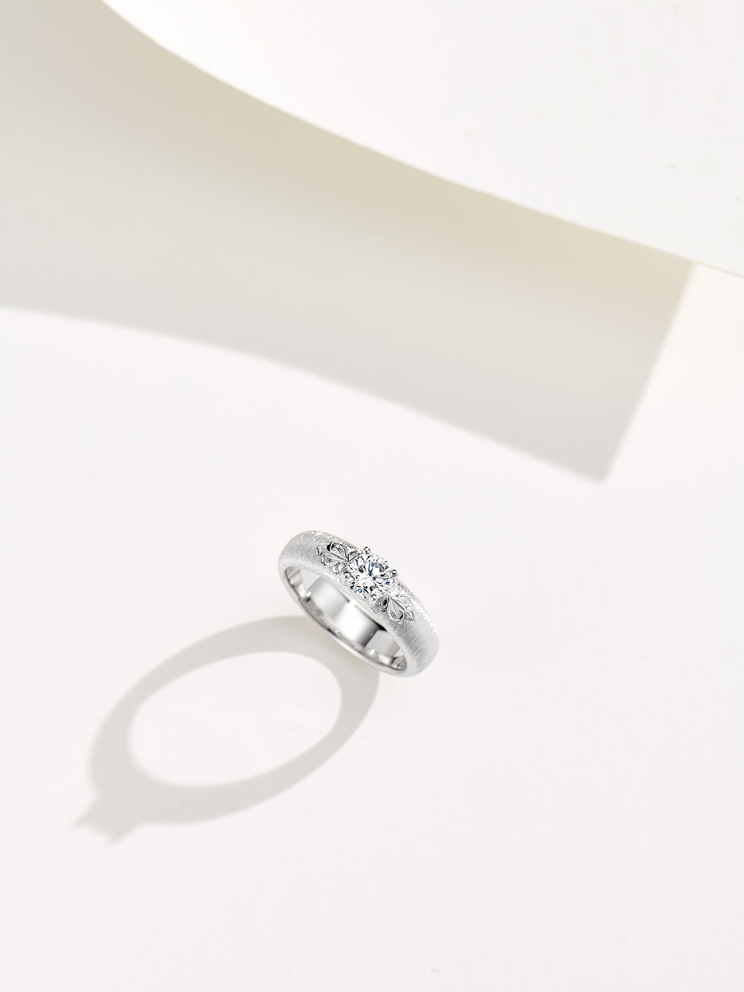 Carved And Brushed Ring For Women Jewelry