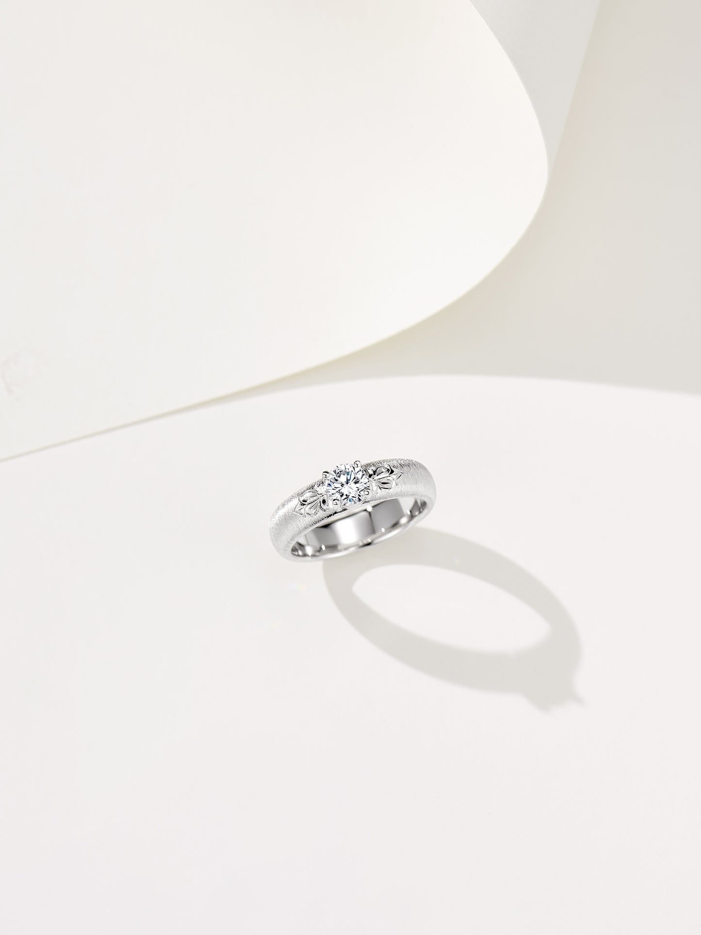 Carved And Brushed Ring For Women Jewelry