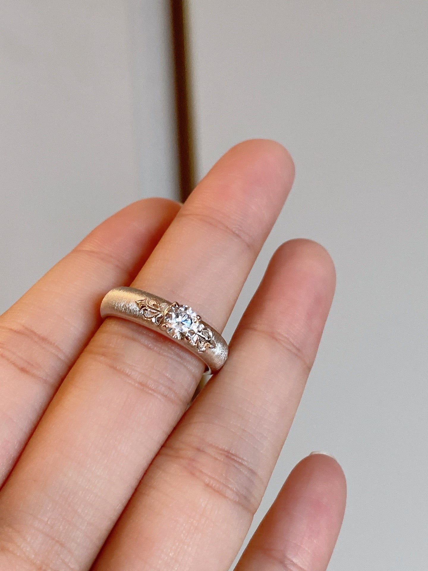 Carved And Brushed Ring For Women Jewelry