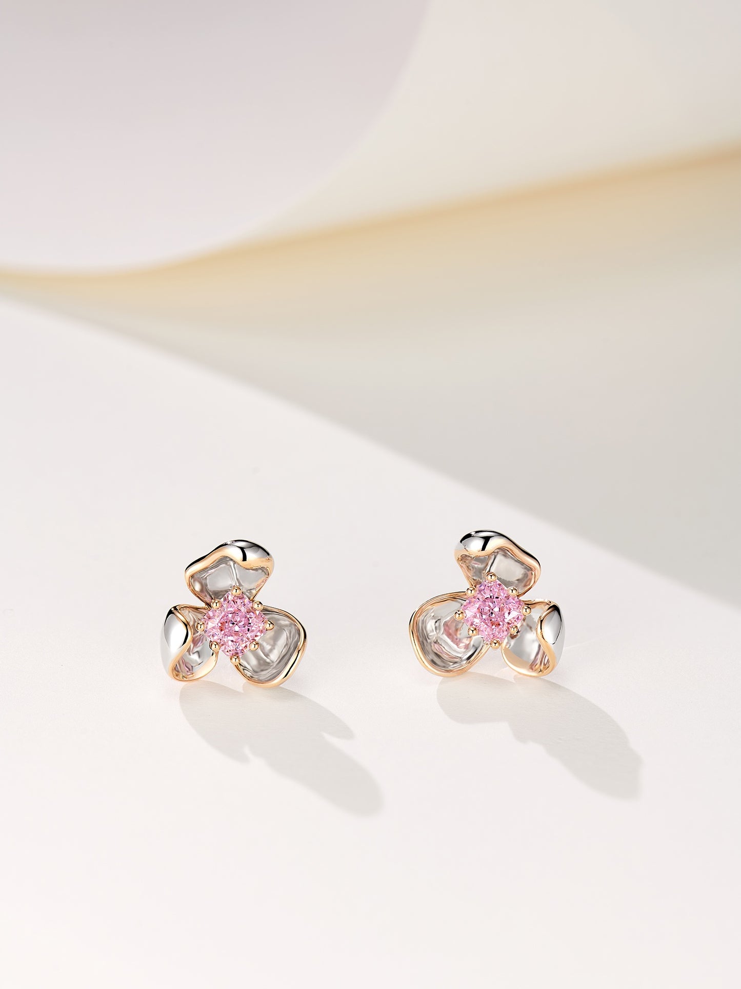 Petal Pink Diamond Earrings For Women Jewelry