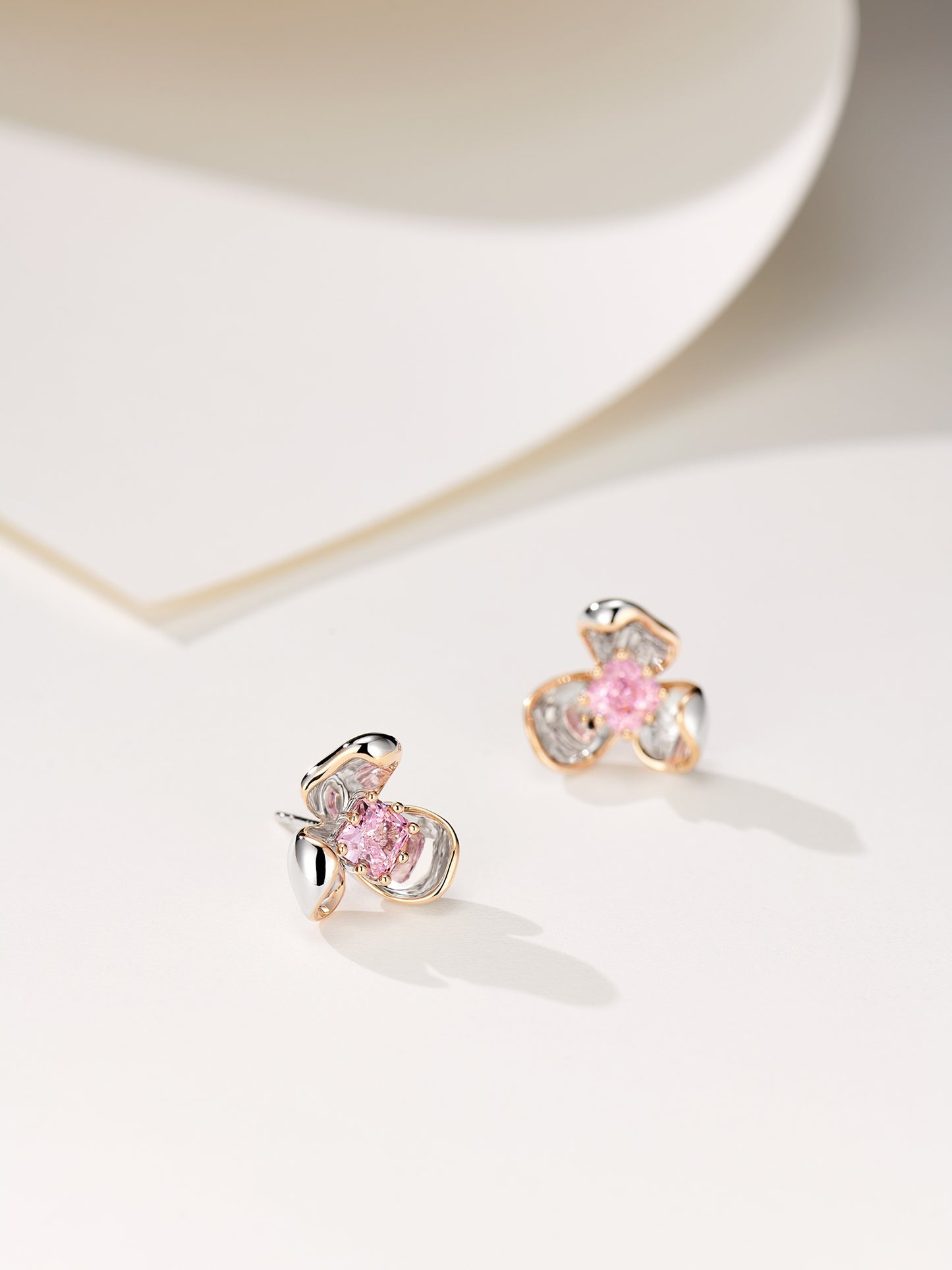 Petal Pink Diamond Earrings For Women Jewelry