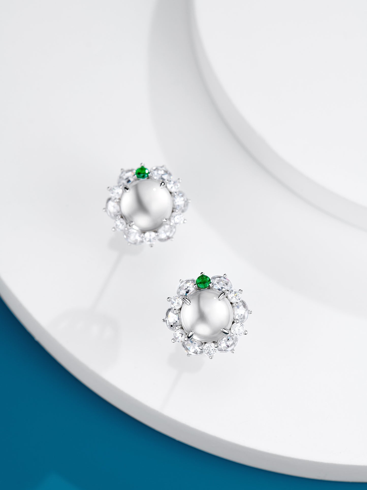 Jade and Diamond Earrings For Women Jewelry