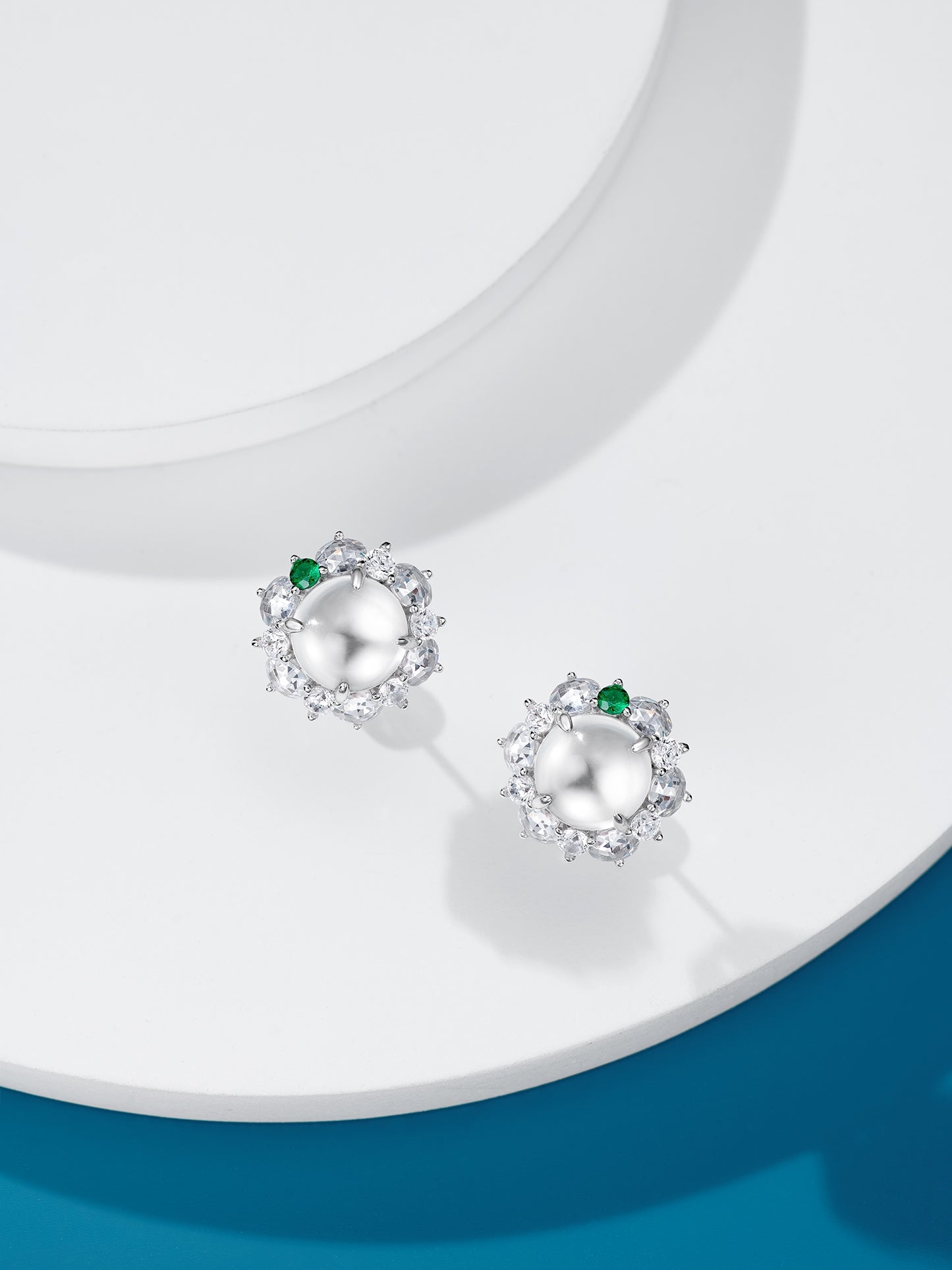 Jade and Diamond Earrings For Women Jewelry