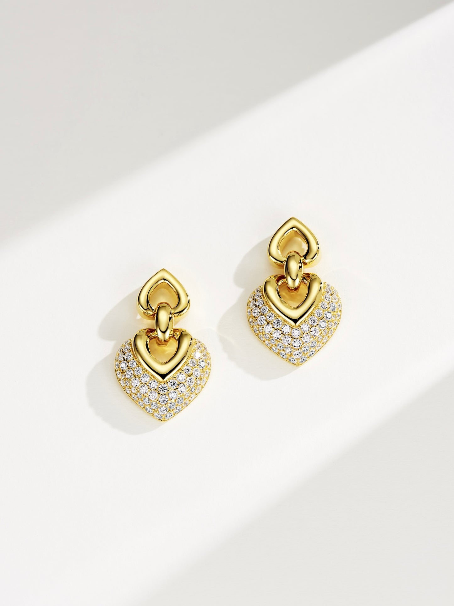 Medieval Peach Heart Earrings For Women Jewelry