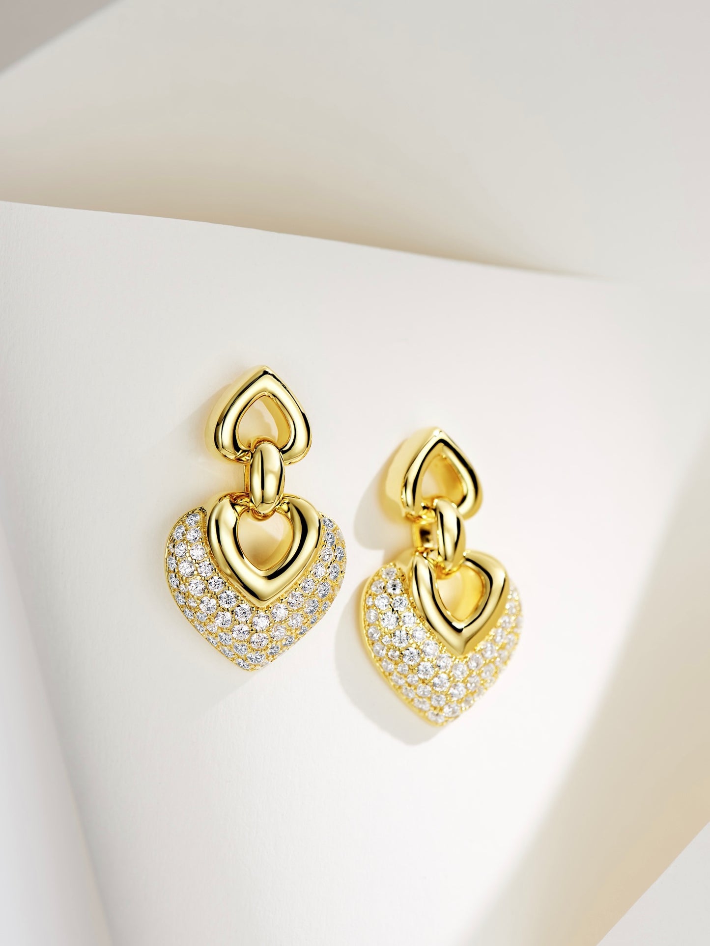 Medieval Peach Heart Earrings For Women Jewelry