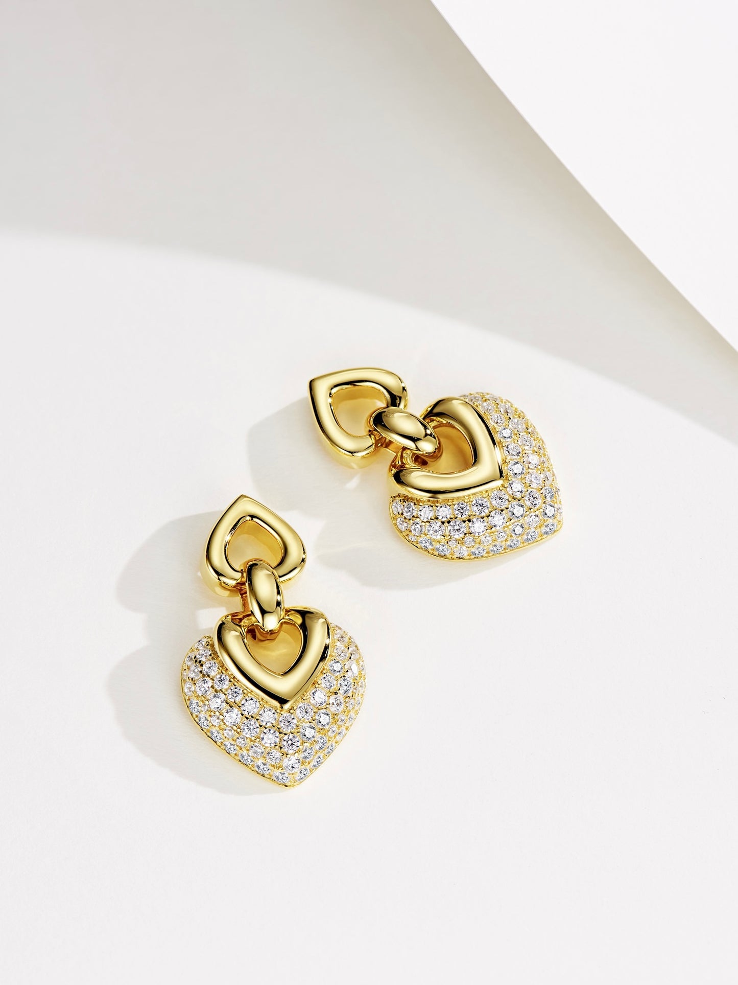 Medieval Peach Heart Earrings For Women Jewelry