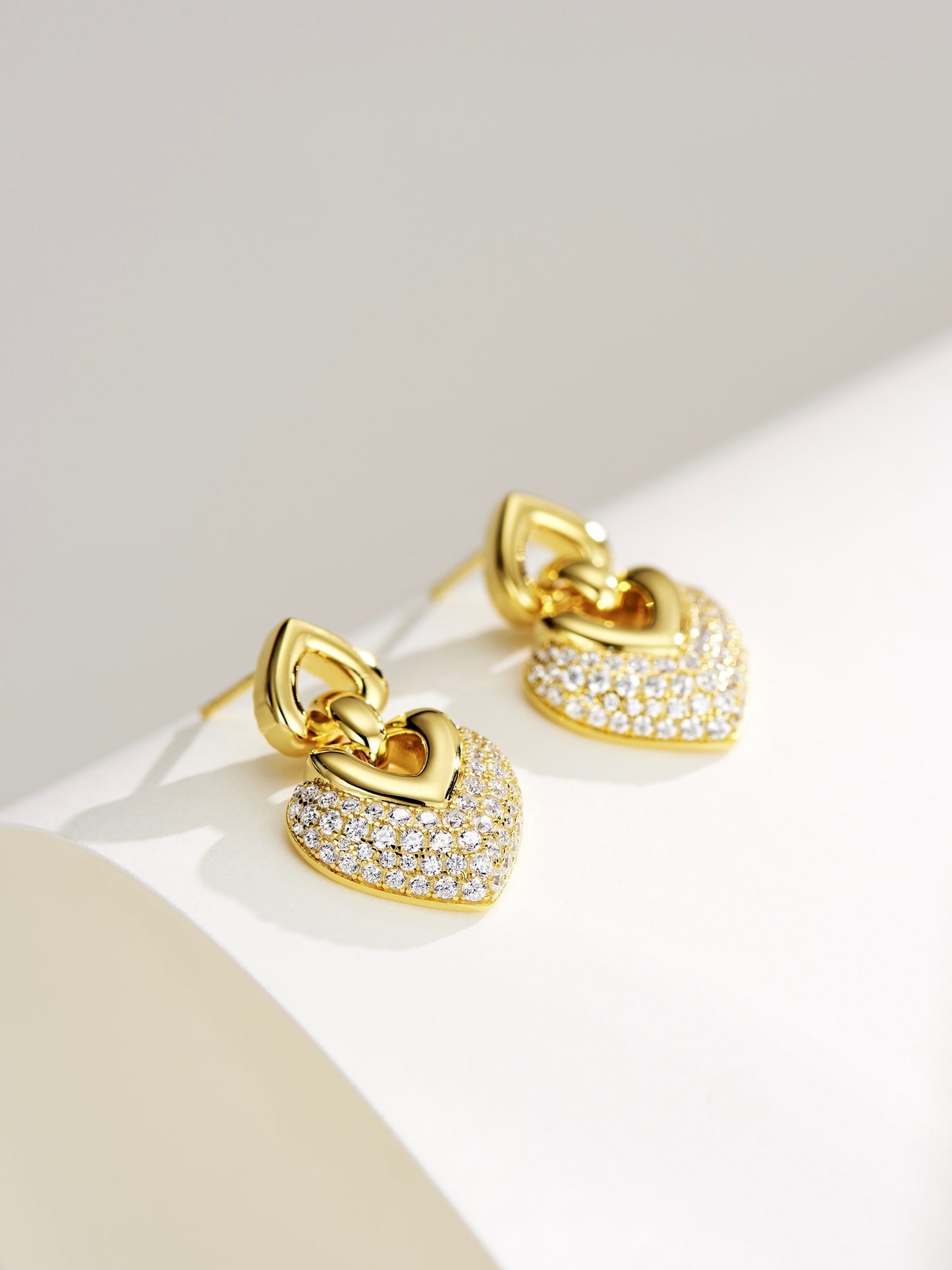 Medieval Peach Heart Earrings For Women Jewelry