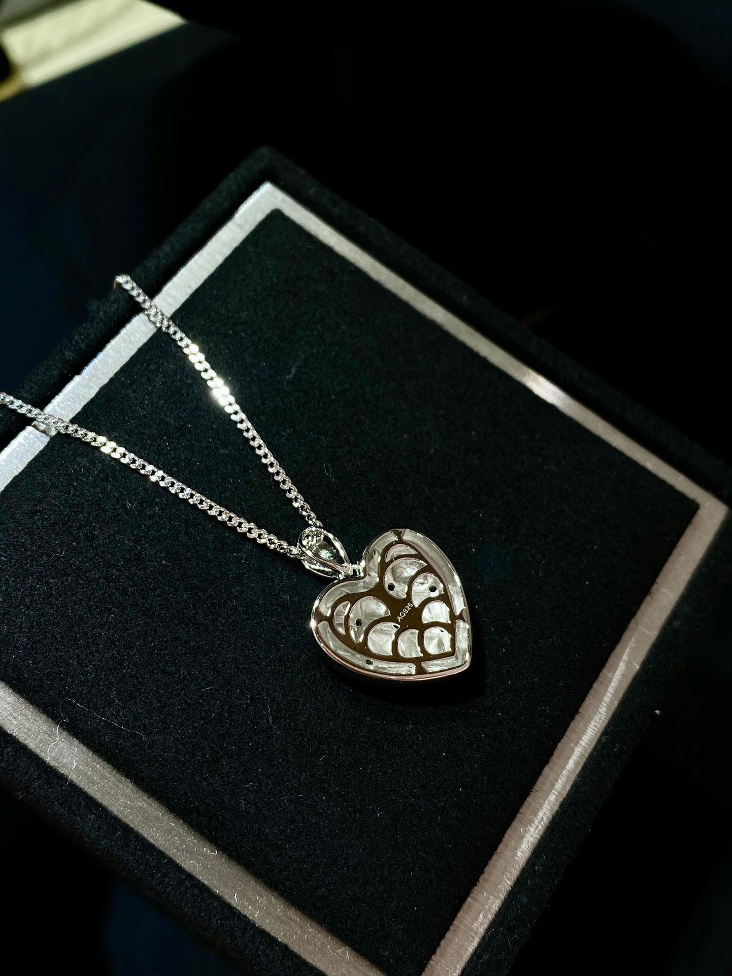 Lattice Heart Necklace For Women Jewelry