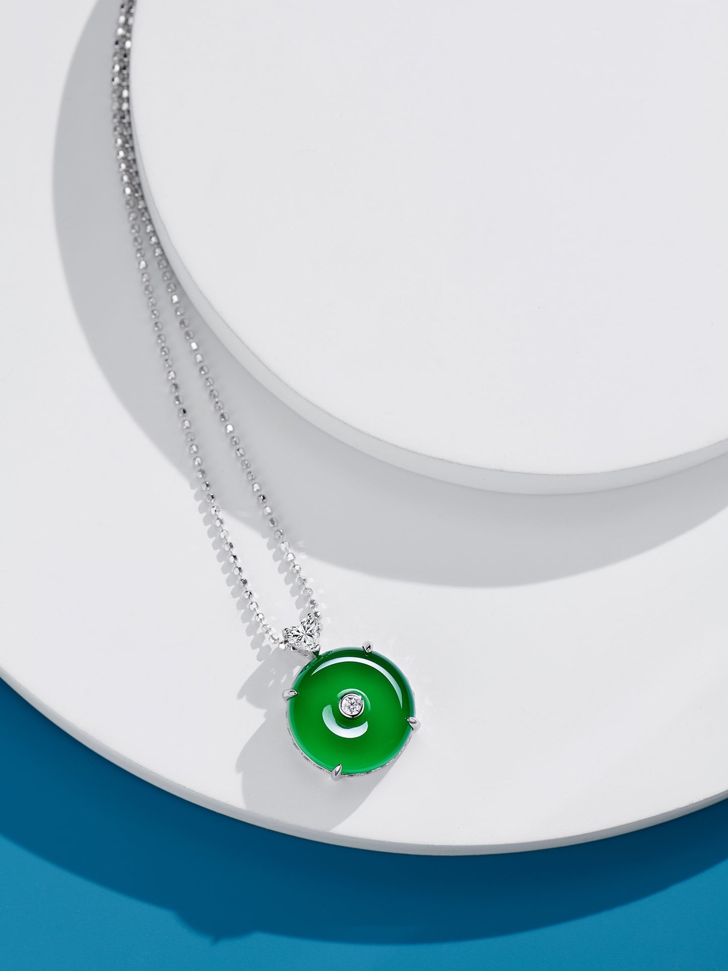 Chrysoprase Peace Necklace For Women Jewelry